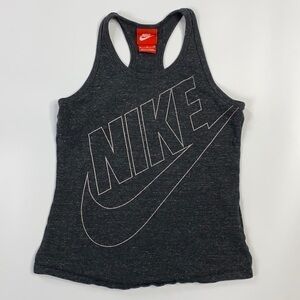 Vintage Nike 90's Gray Spell Out Tank Top Size Medium